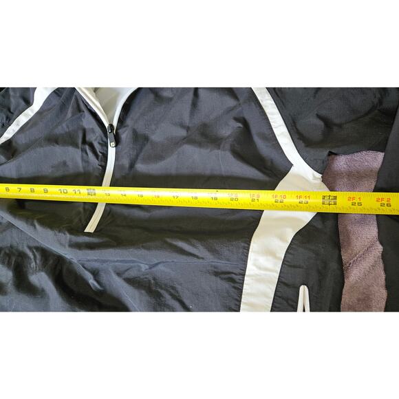 Footjoy FJ Half Zip Golf Jacket Nylon Windbreaker Black with White Men's Size L - Picture 9 of 9